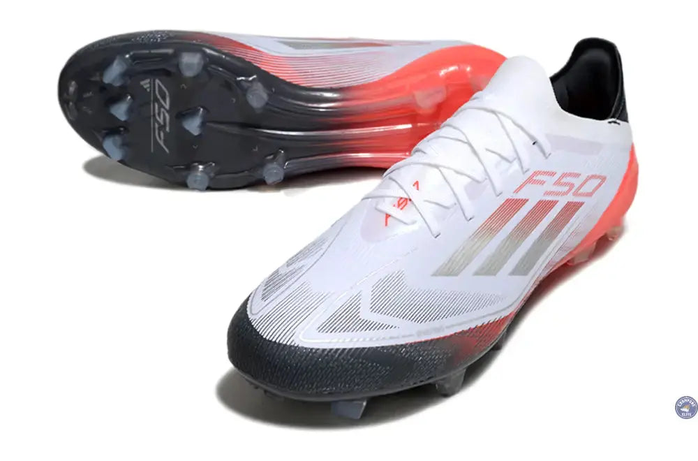 F50 Elite Lacets FG - Blanc/Rouge/Noir