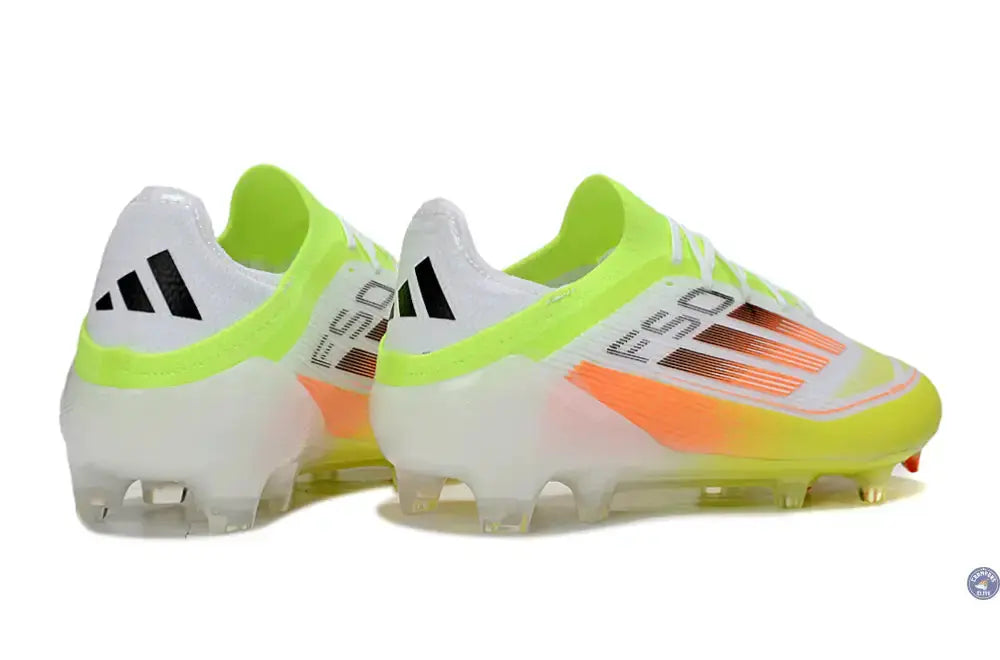 F50 Elite Lacets FG - Blanc/Vert/Jaune/Orange