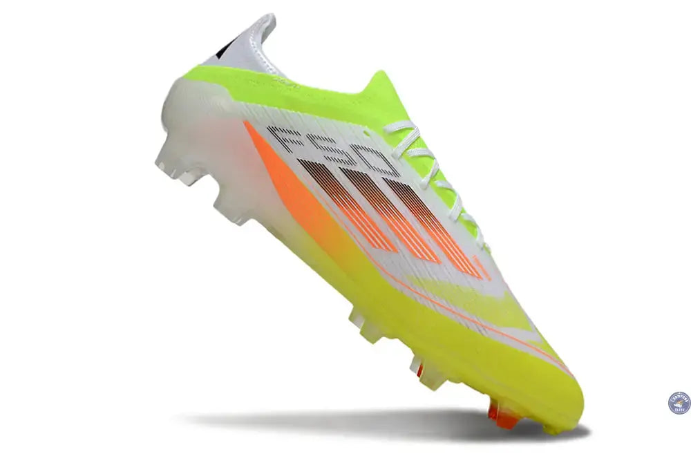 F50 Elite Lacets FG - Blanc/Vert/Jaune/Orange