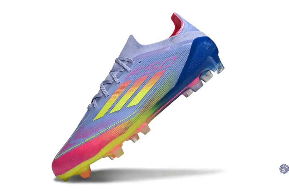 F50 Elite Lacets FG - Blue Fusion/Vert/Rose