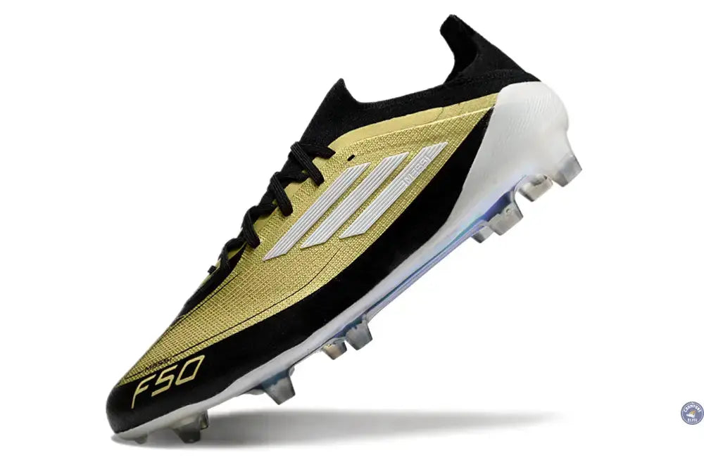 F50 Elite Lacets FG - Doré/Blanc/Noir