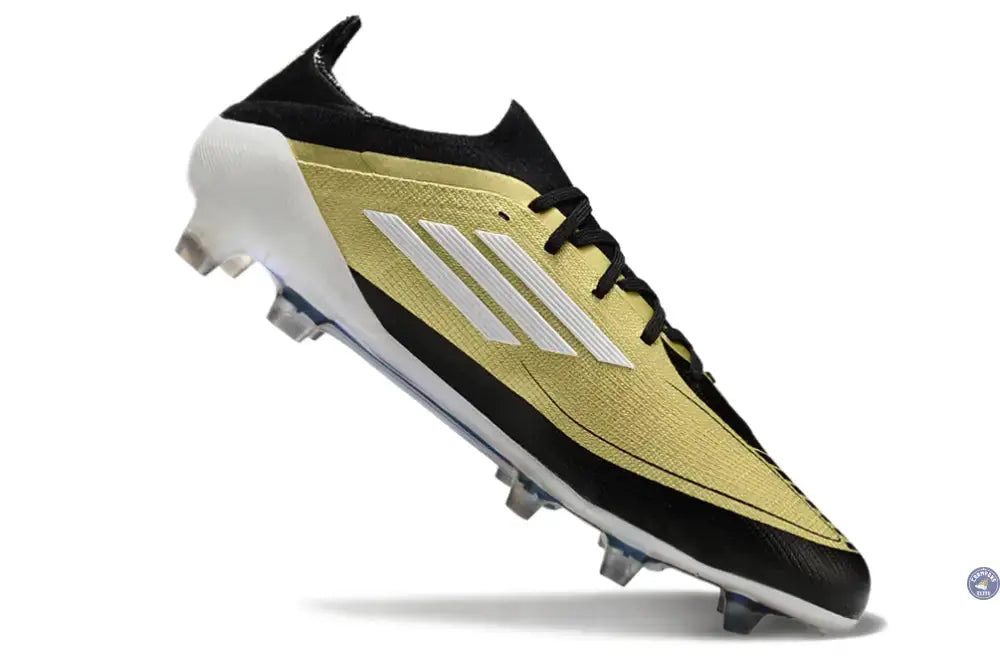 F50 Elite Lacets FG - Doré/Blanc/Noir