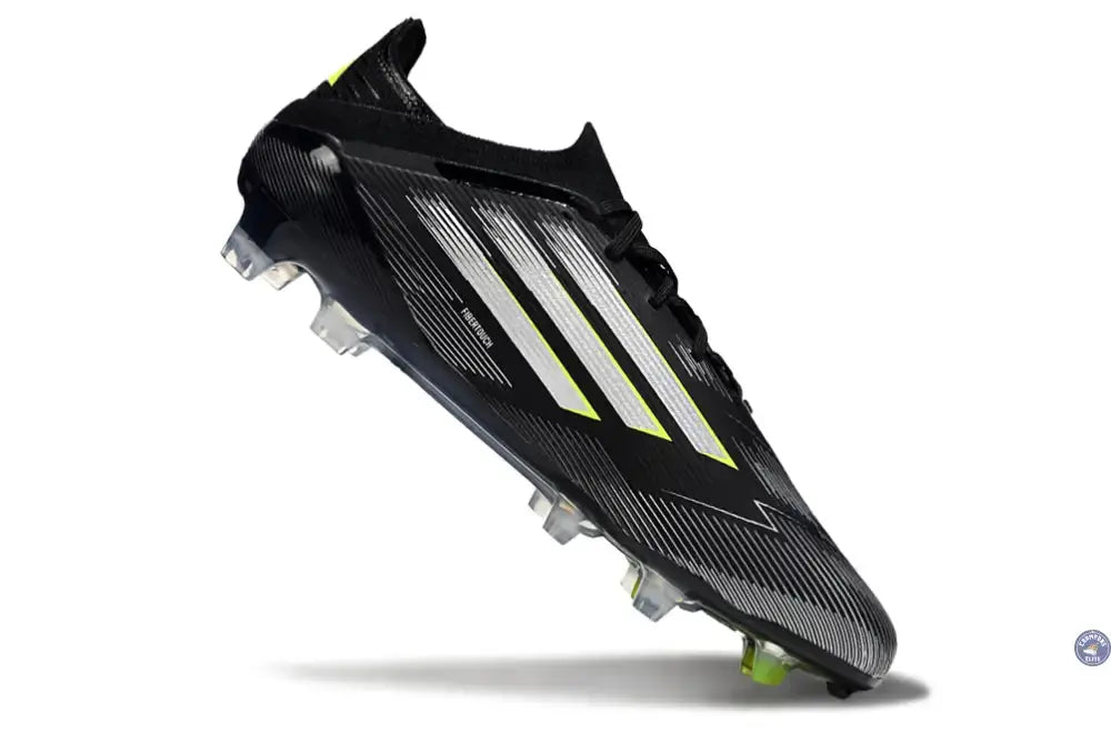 F50 Elite Lacets FG - Electric Stealth - Noir/Argenté/Jaune Fuo