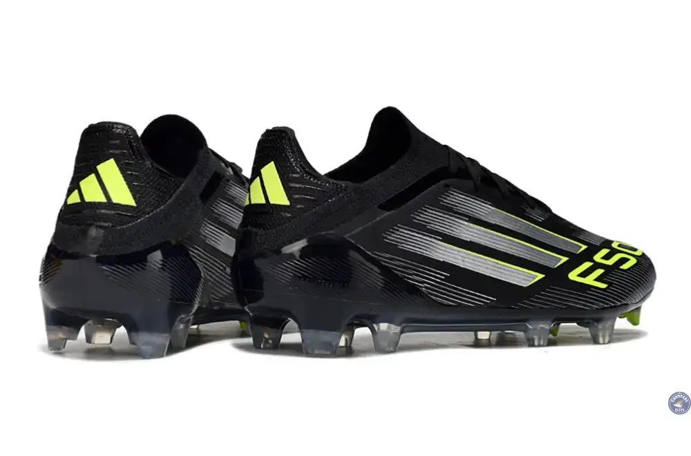 F50 Elite Lacets FG - Electric Stealth - Noir/Argenté/Jaune Fuo