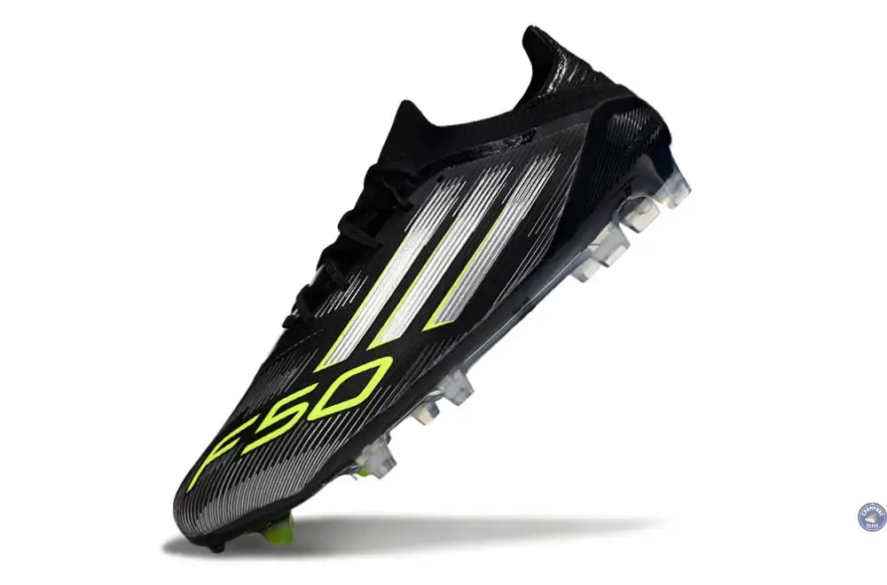 F50 Elite Lacets FG - Electric Stealth - Noir/Argenté/Jaune Fuo