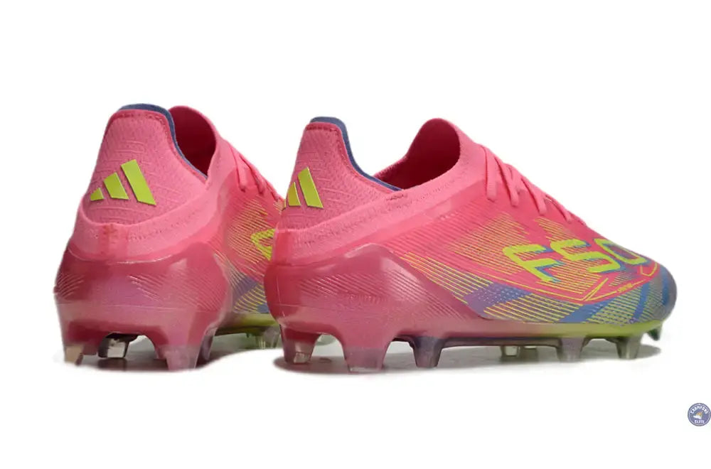 F50 Elite Lacets FG Mystic Victory - Rose/Vert/Blue Fusion