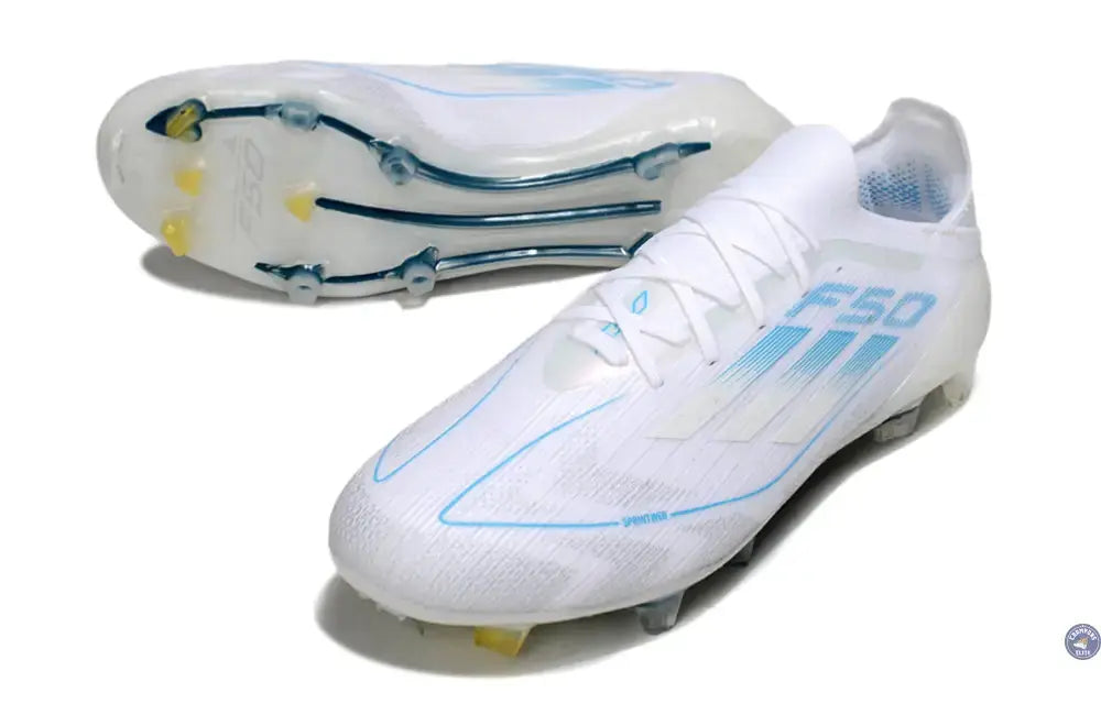 F50 Elite Lacets FG Polar Victory - Blanc/Argenté/Bleu