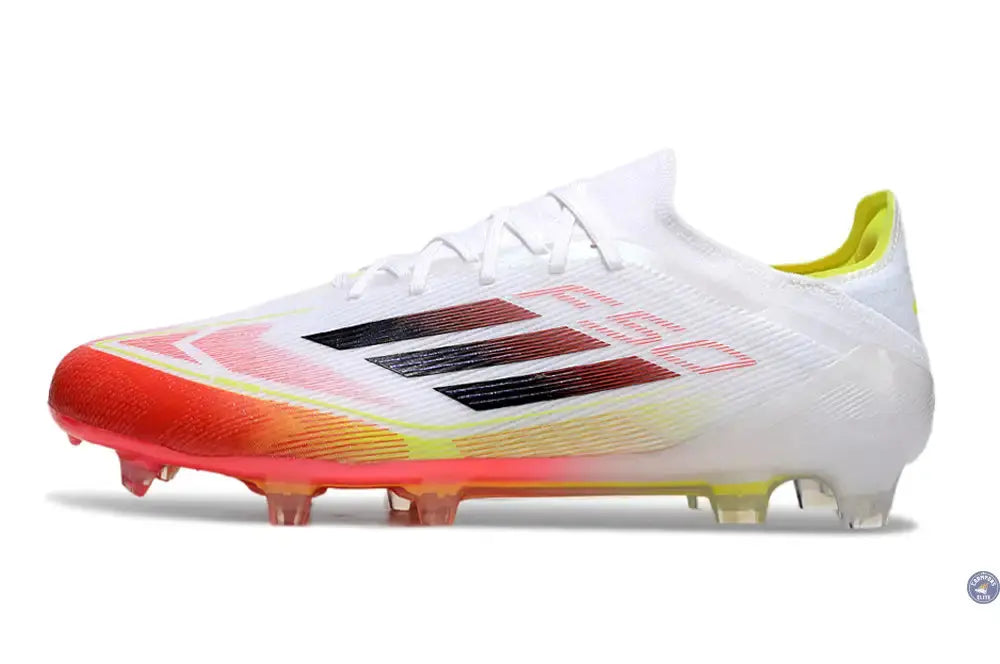 F50 Elite Lacets FG Pure Victory - Blanc/Noir/Jaune