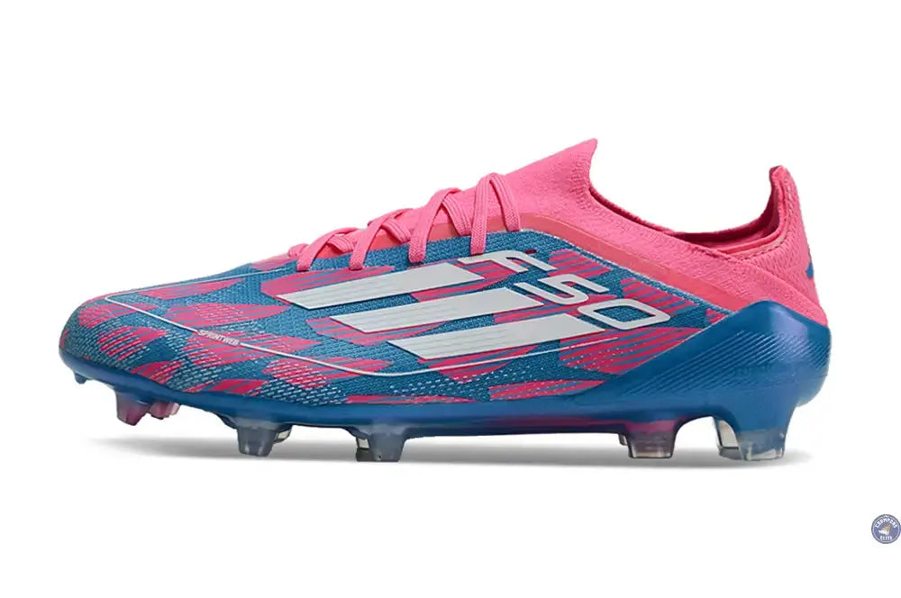 F50 Elite Lacets FG Reemergence - Bleu/Blanc/Rose