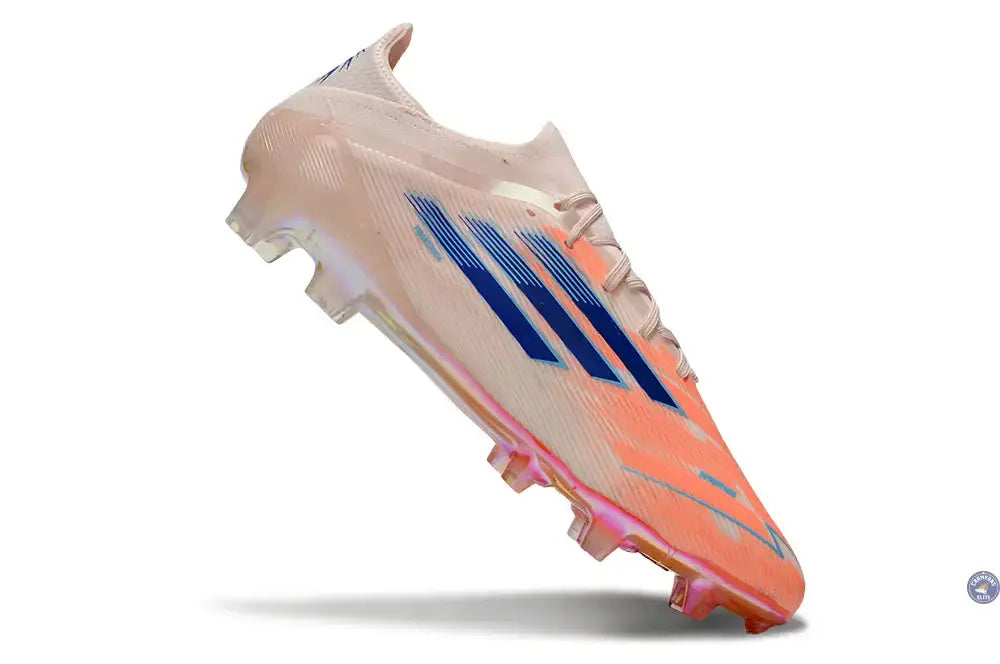 F50 Elite Lacets FG Spark Fusion - Beige/Orange/Bleu