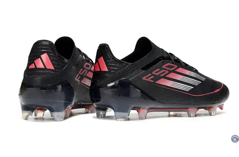 F50 Elite Lacets FG Stealth Victory - Noir/Argenté/Lucid Red