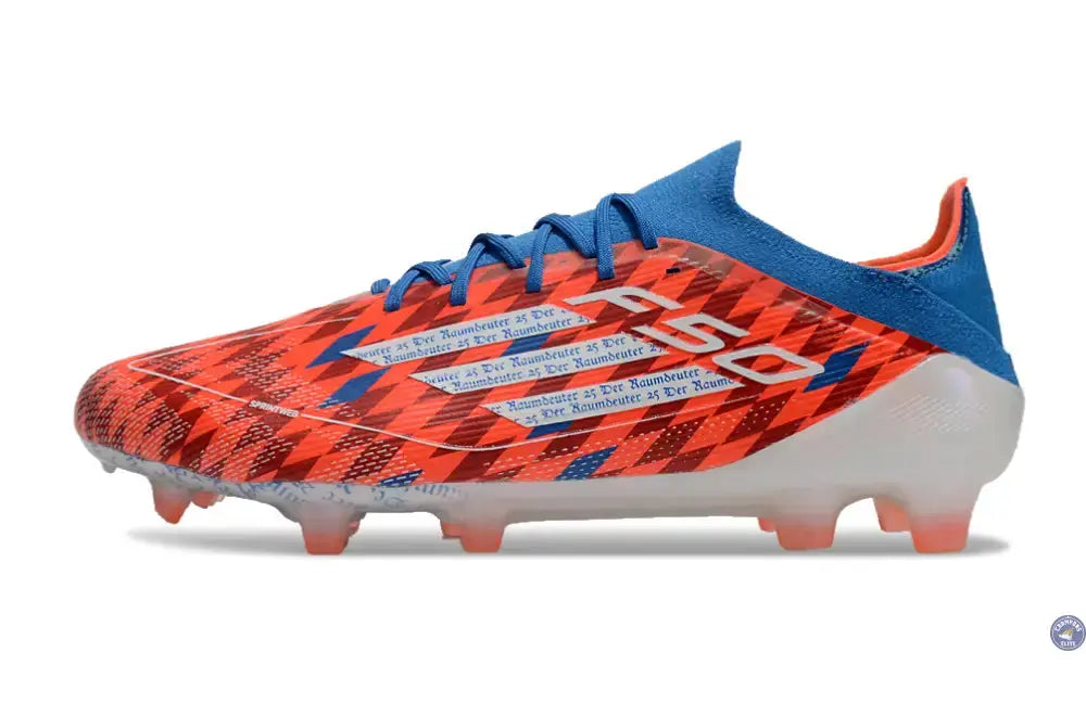 F50 Elite Lacets FG Thomas Müller Raumdeuter - Rouge/Blanc/Bleu ÉDITION LIMITÉE