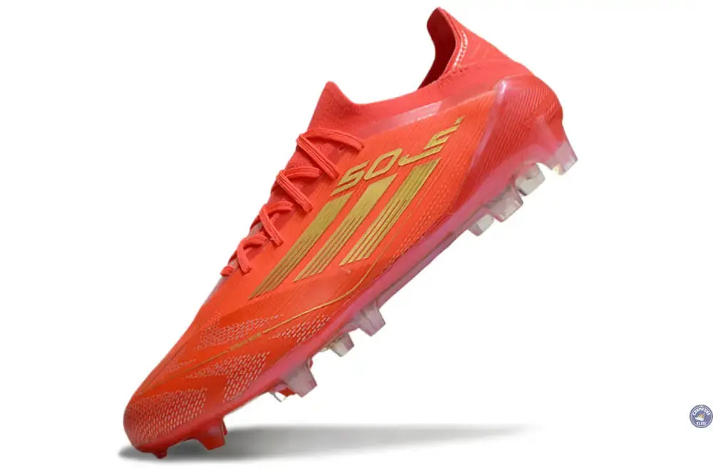 F50 Elite Lacets FG Two Horizons - Rouge/Doré/Rouge ÉDITION LIMITÉE