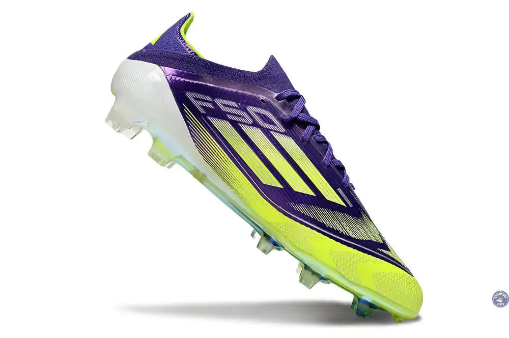 F50 Elite Lacets FG - Violet/Jaune Fluo/Blanc