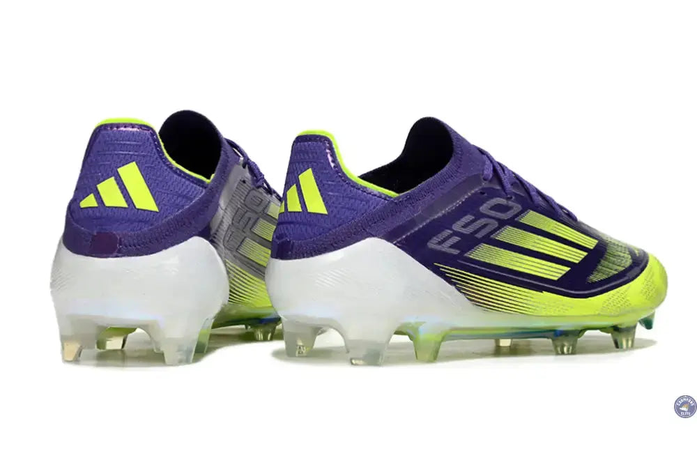F50 Elite Lacets FG - Violet/Jaune Fluo/Blanc