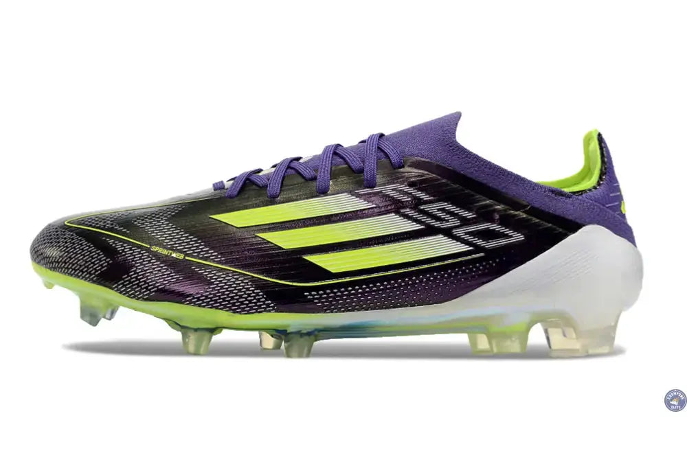 F50 Elite Lacets FG - Violet/Jaune Fluo/Gris