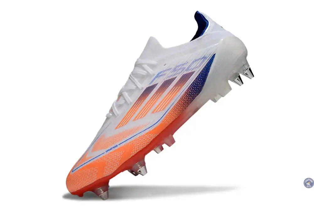 F50 Elite Lacets SG - Blanc/Orange/Bleu