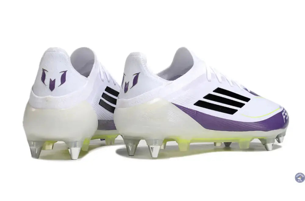 F50 Elite SG Soft Ground - Blanc/Noir/Violet