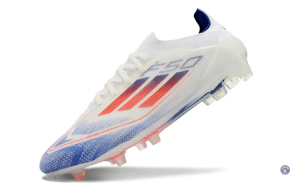 F50 Elitee Lacets FG - Blanc/Orange/Bleu