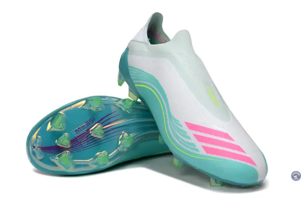 F50 Laceless FG Messi Aurora Radiant Pack - Turquoise/Blanc/Rose