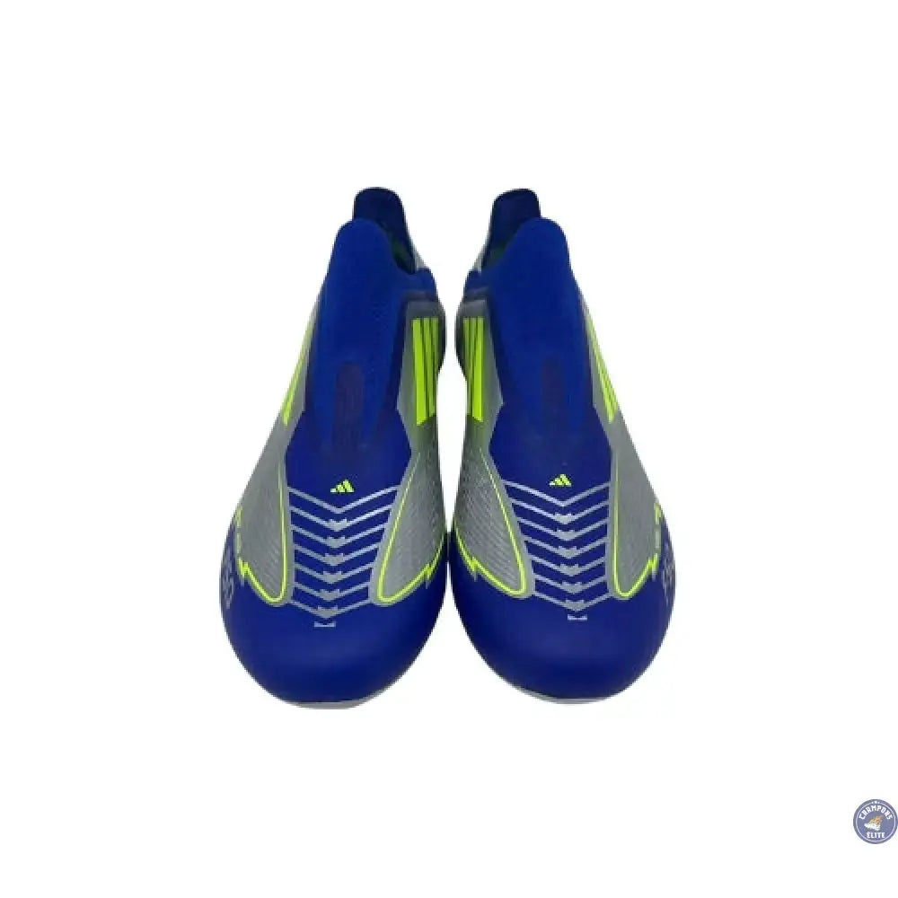 F50 Laceless MESSI Elite FG LA VIDA RAPIDA - ARGENTÉ/JAUNE/BLEU
