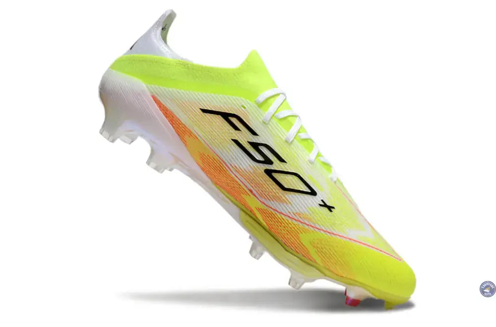 F50+ Lacets FG - Blanc/Jaune Fluo/Orange/noir
