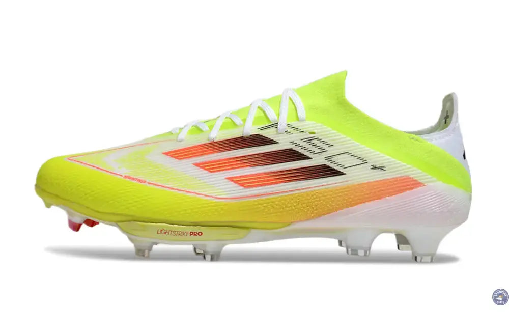 F50+ Lacets FG - Blanc/Jaune Fluo/Orange/noir