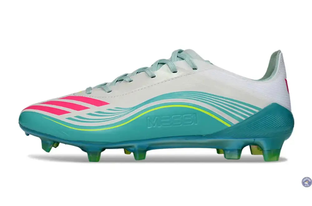 F50 Lacets FG Messi Aurora Radiant Pack - Turquoise/Blanc/Rose