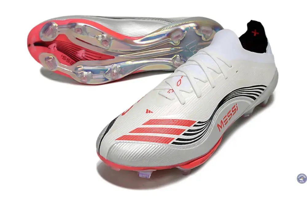 F50+ Lacets FG Prestig10 - Blanc/Lucid Red/Argenté