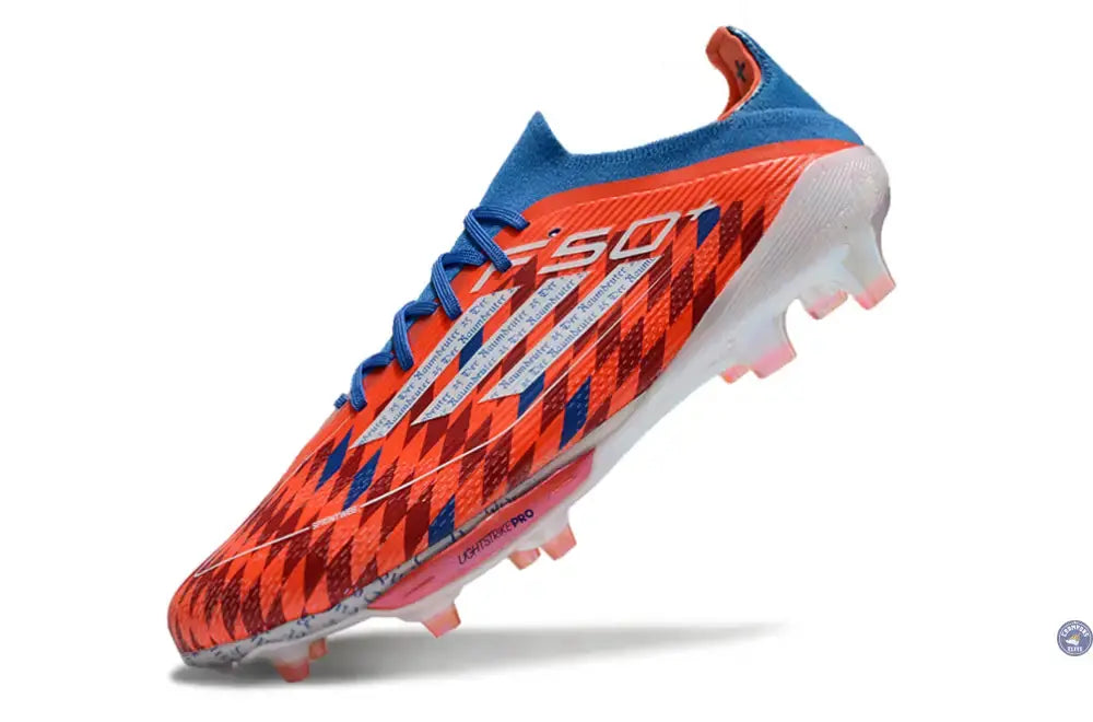 F50+ Lacets FG Thomas Müller Raumdeuter - Rouge/Blanc/Bleu ÉDITION LIMITÉE