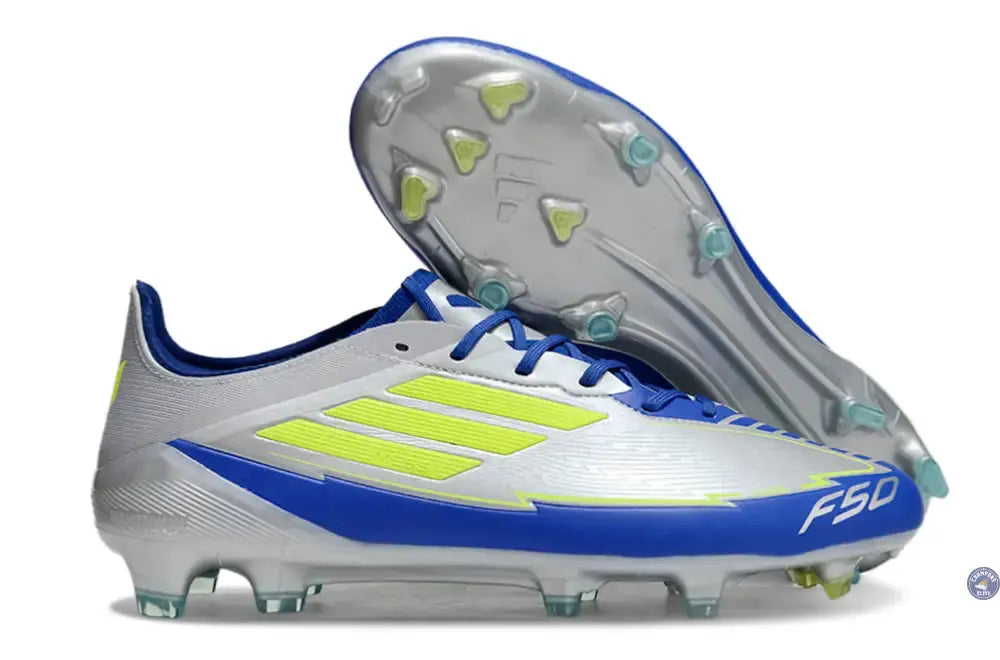 F50 Languette FG - Argenté/Jaune Fluo/Bleu