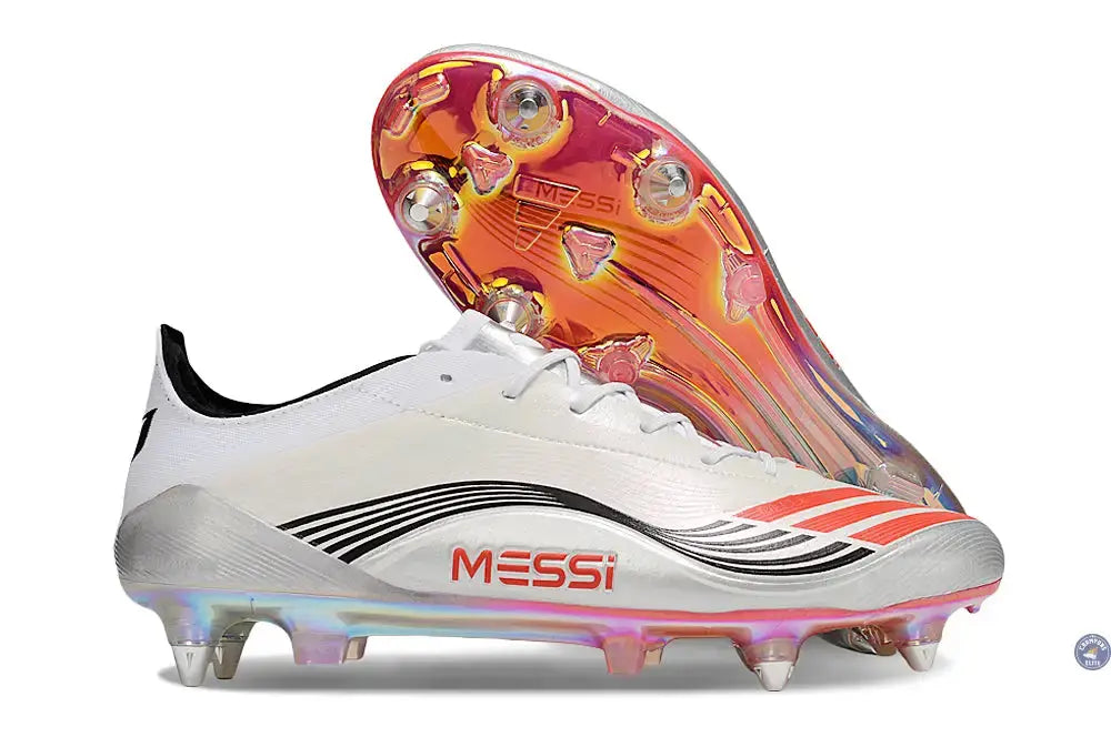 F50 Languette SG Messi Prestig10 - Blanc/Lucid Red/Argenté