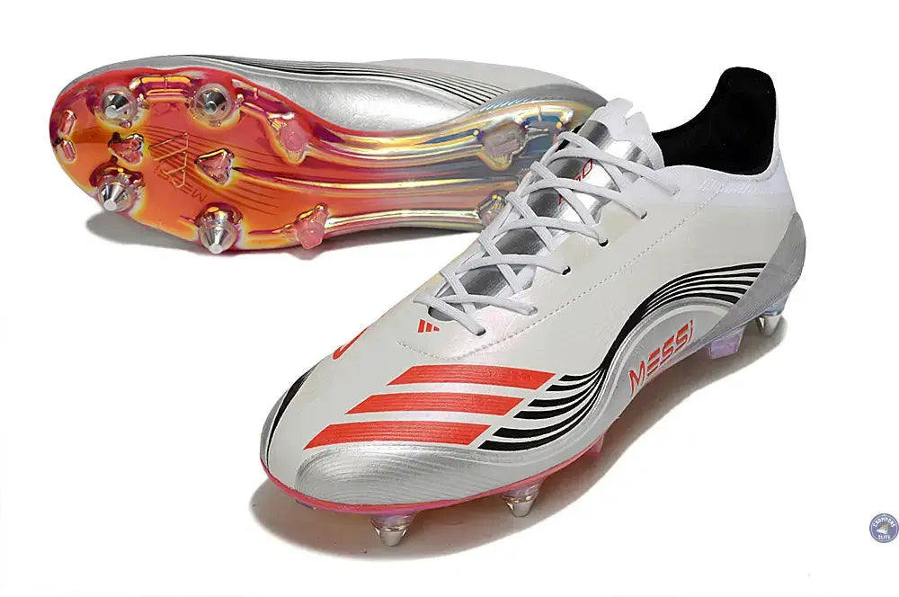F50 Languette SG Messi Prestig10 - Blanc/Lucid Red/Argenté