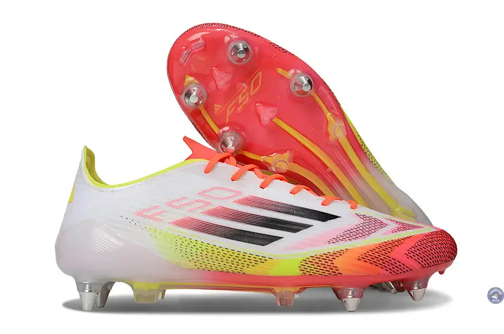 F50 Languette SG Pure Victory - Blanc/Noir/Jaune