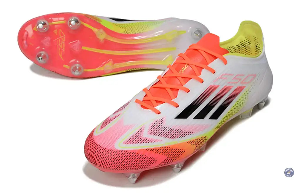 F50 Languette SG Pure Victory - Blanc/Noir/Jaune