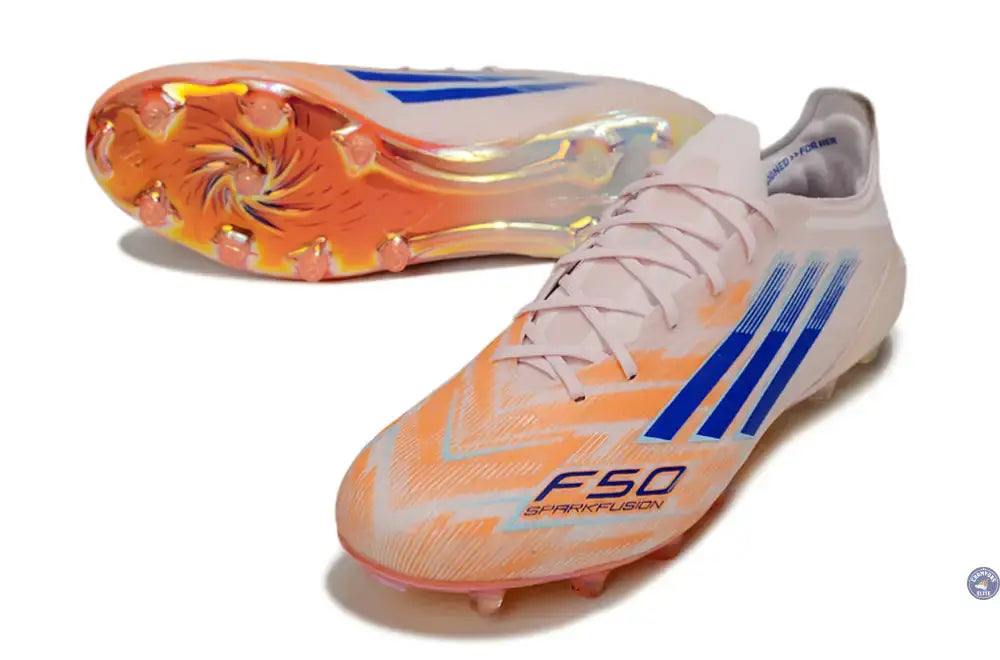 F50 MESSI ELITE Languette FG Spark Fusion - Orange/Bleu/Rose