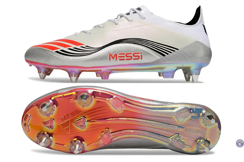 F50 MESSI ELITE SG PRESTIG10 - BLANC/LUCID RED/ARGENTÉ