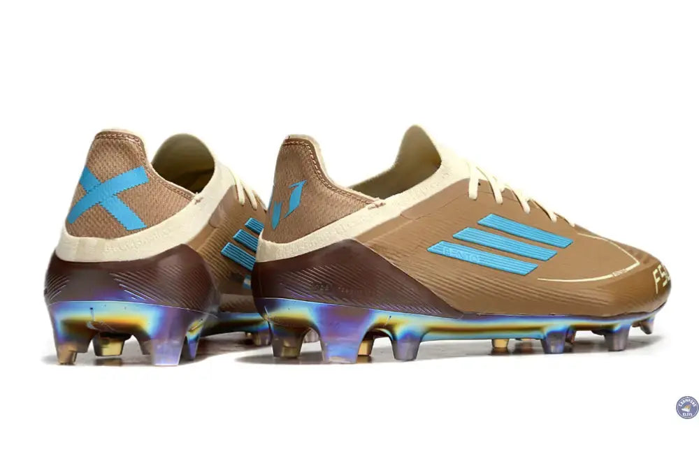 F50 Messi X Bad Bunny Elite Lacets FG - Cardboard/Blanc/Turquoise ÉDITION LIMITÉE