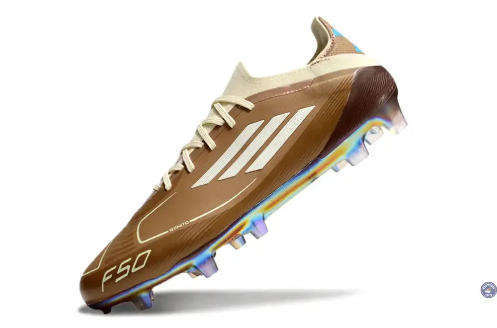 F50 Messi X Bad Bunny Elite Lacets FG - Cardboard/Blanc/Turquoise ÉDITION LIMITÉE