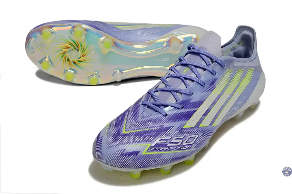 F50 Sparkfusion ELITE Languette FG - Violet/Jaune/Blanc