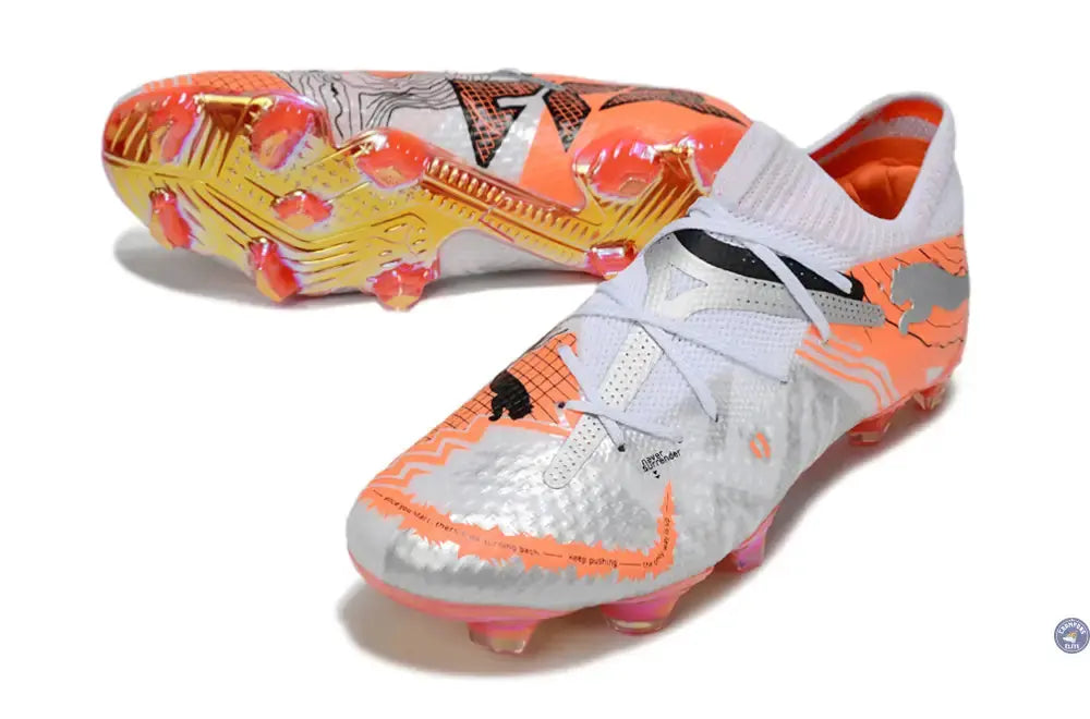 Future 7 Ultimate FG/AG Conquer your Mountain - Blanc/Orange/Argenté ÉDITION LIMITÉE