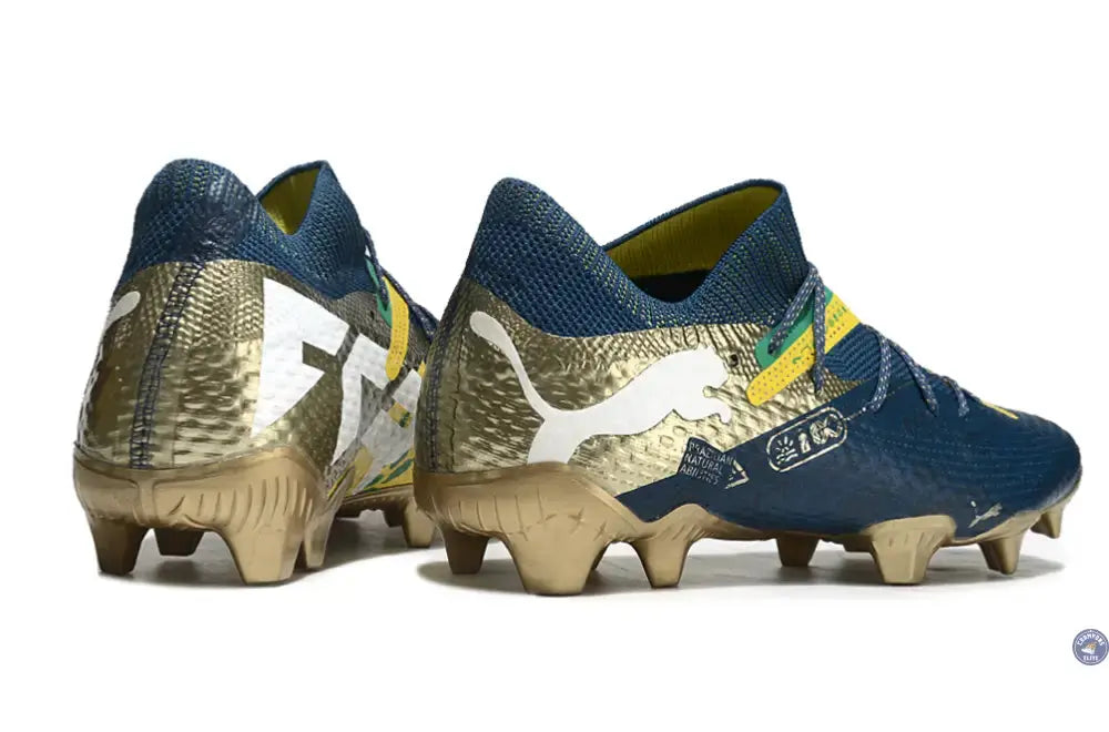 Future 7 Ultimate FG/AG NJR BNA - Sailing Blue/Marine Blue/Jaune/Grassy Green/Doré ÉDITION LIMITÉE