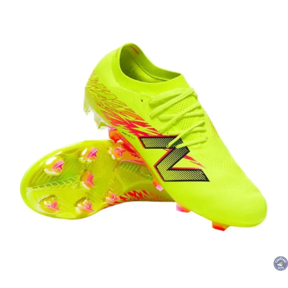 New Balance FURON ELITE V8 FG - Jaune Hi-Lite/Rouge Energie