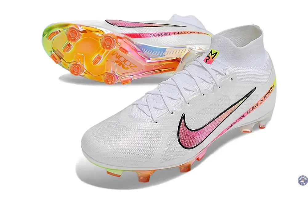Nike Air Zoom Mercurial Superfly 9 AG x Marcus Rashford - Blanc/Rose/Jaune/Orange