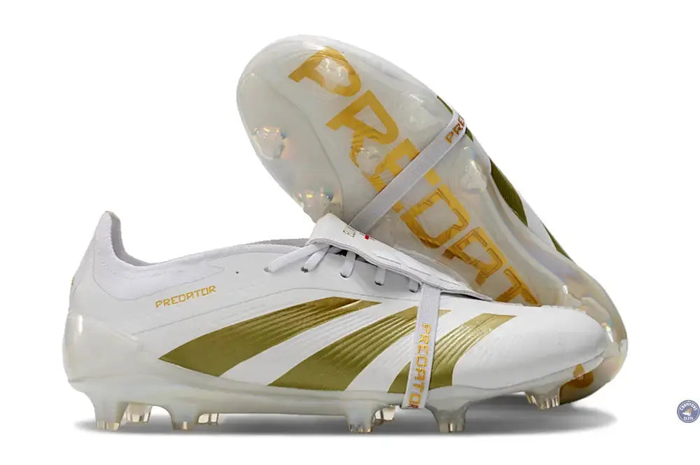 Predator 24 Elite Fold-over Tongue FG Blanc/OR