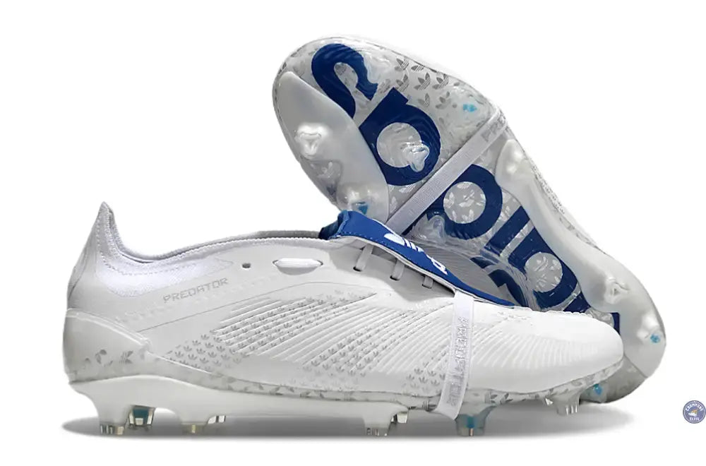 Predator 24 Elite Fold-over Tongue FG David Beckham - Blanc/Bleu/Bleu ÉDITION LIMITÉE