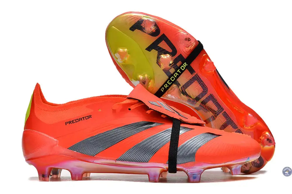 Predator 24 Elite Fold-over Tongue FG Predstrike - Rouge/Noir/Jaune ÉDITION LIMITÉE