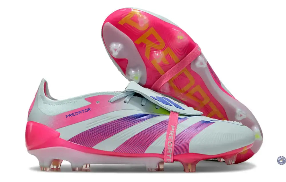 Predator 24 Elite Fold-over Tongue FG Stellar Icon - Almost Blue/Lucid Pink/Jaune