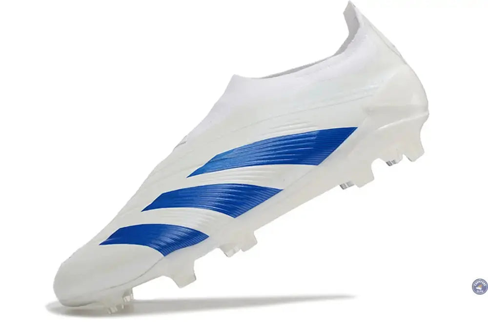 Predator 24 Elite Laceless FG Predstrike  - Blanc/Bleu