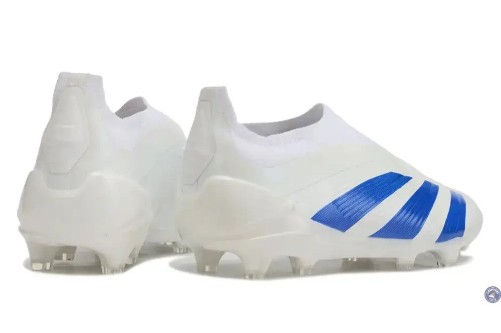 Predator 24 Elite Laceless FG Predstrike  - Blanc/Bleu